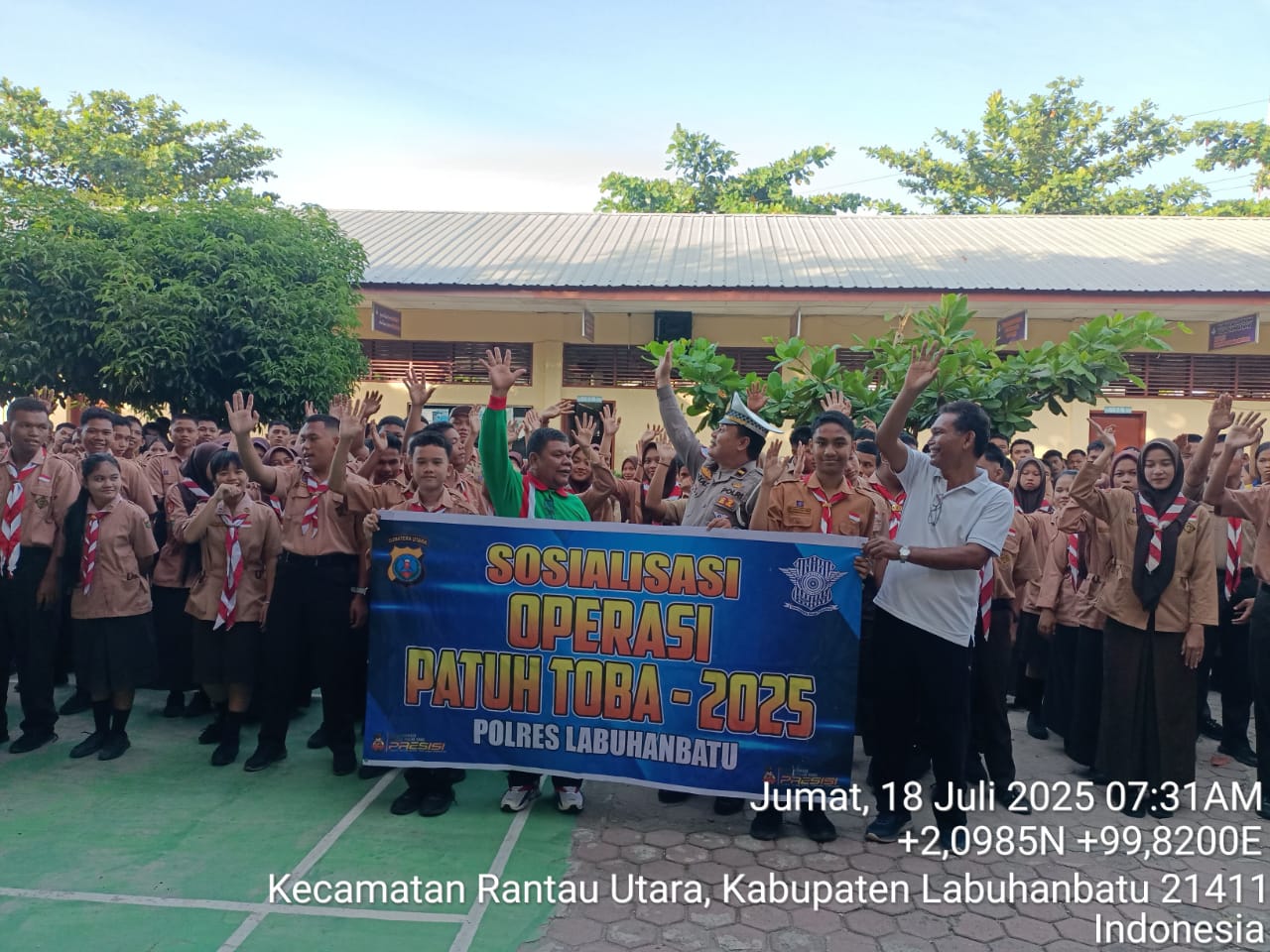 Operasi Patuh Toba 2025, Sat Lantas Polres Labuhanbatu Sambangi SMA Negeri 2 Rantau Utara