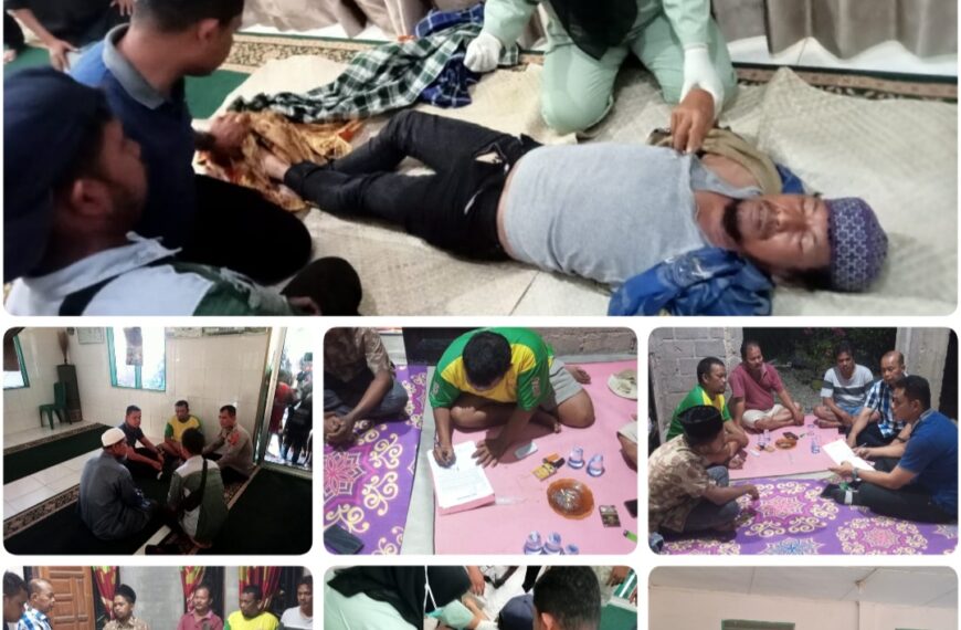 Polsek Bilah Hulu Respon Cepat Temuan Mayat di Masjid Baitun Rahmah