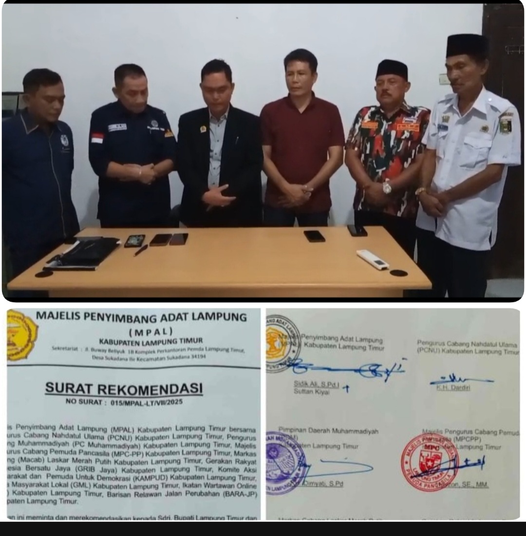 10 Organisasi Lampung Timur Bersatu Desak Pengembalian Sisa Dana Rp 43 Miliar ke Kas Daerah