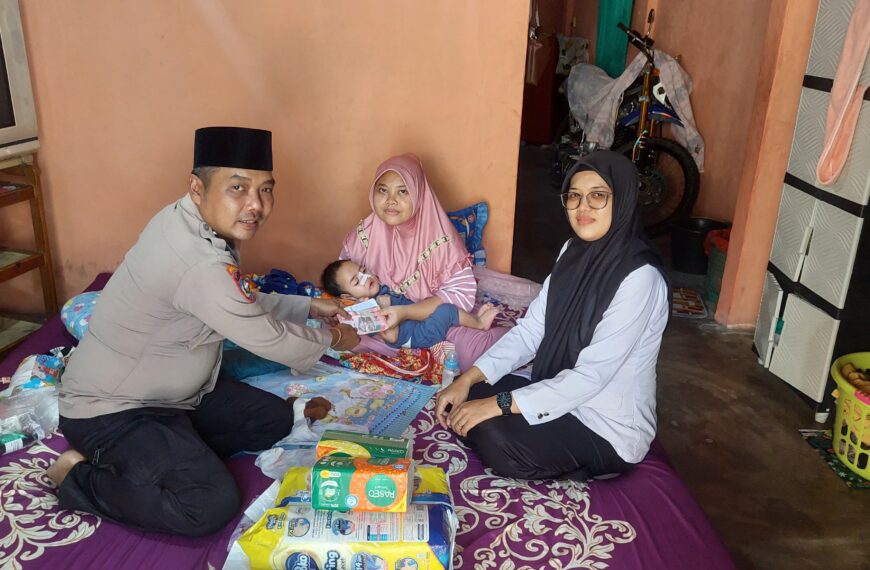 AIPDA Leonardo dan Istri, Bidan Fitri Lestari, Mengulurkan Tangan kepada Adik Shaga yang Berjuang Melawan Penyakit